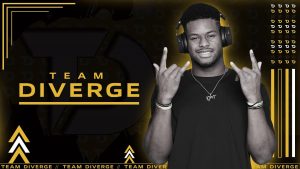 Juju Smitch-Schuster stands with a gaming headset as he announces new esports organization, Team Diverge